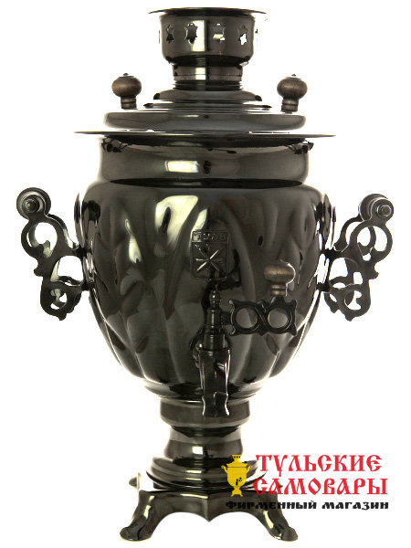 Электрический самовар 3 литра черный "желудь", арт. 161203ч фото 1 — Samovars.ru